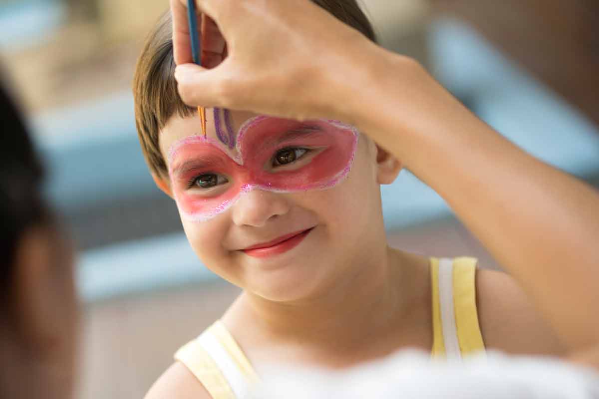 Face painting at InterContinental Bali Resort