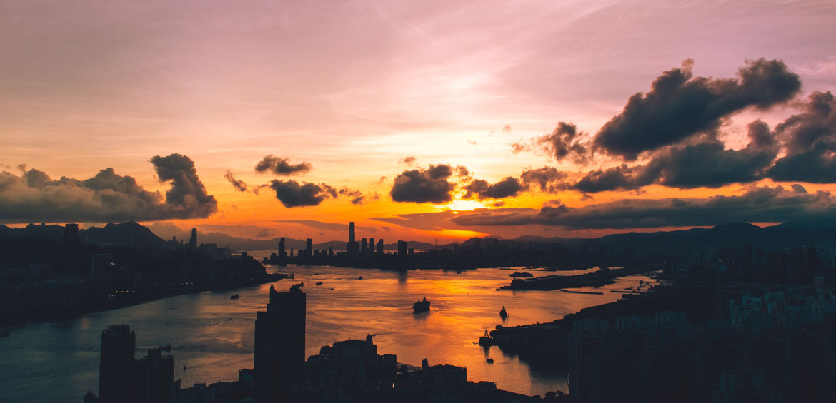 hong kong skyline china