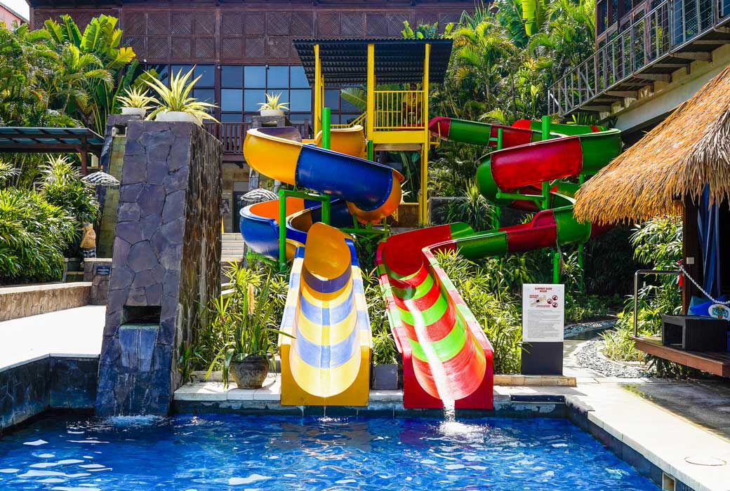 Water slides at Hard Rock Hotel Bali