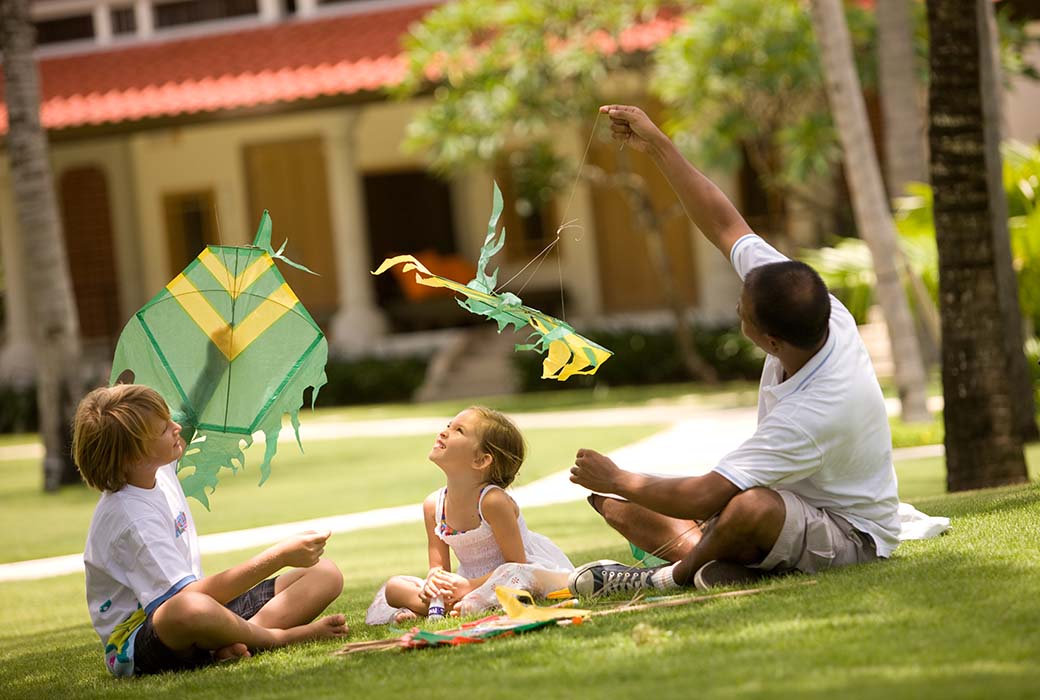 Kite making at the Holiday Inn Resort Baruna Bali kids' club