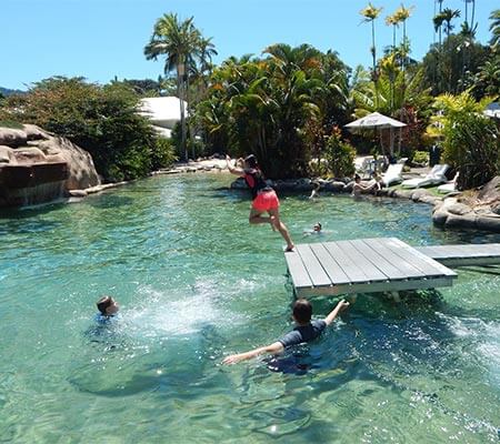 Kids swimming at Cairns Colonial Club Resort