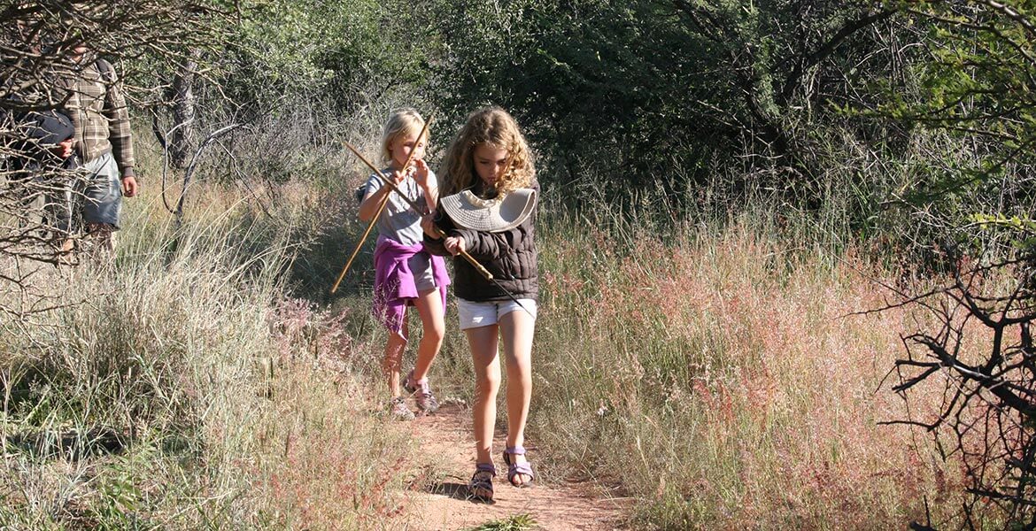 Kids walking in Africa