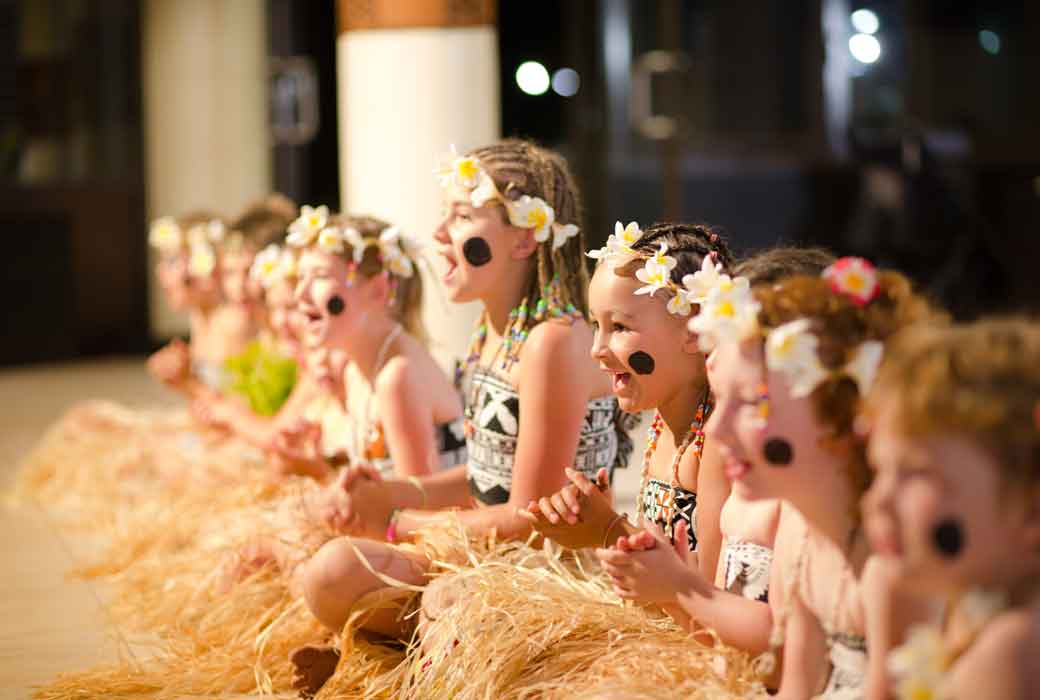 Kids club dress up at Mana Island Resort & Spa
