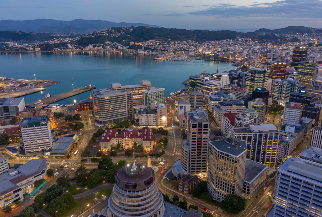 Wellington city at Twilight.
