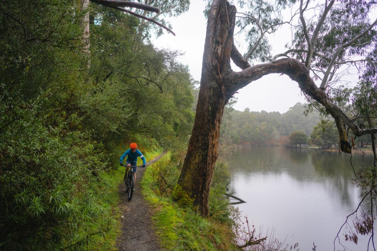 Bike ride around Jubilee Lake