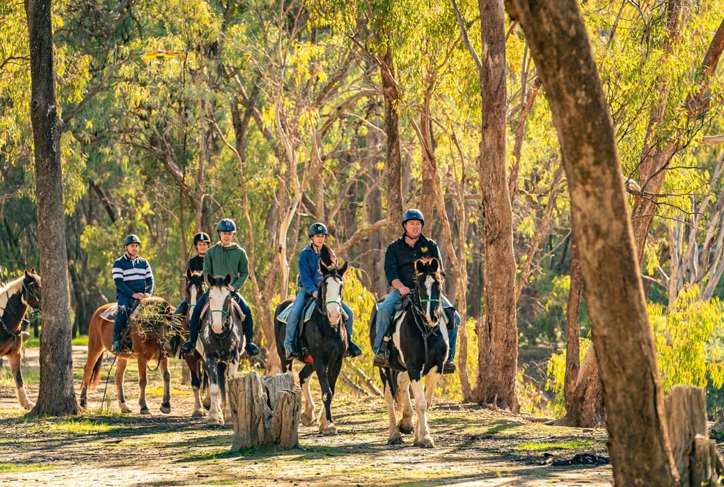 Go horse riding in Echuca Moama