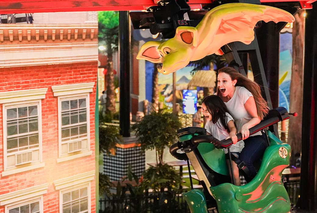 Bat glider ride at Trans Studio Bali