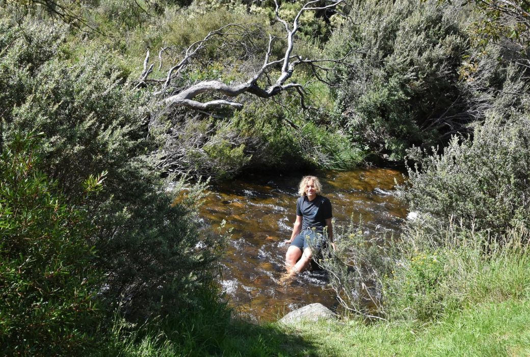 A quick dip in Thredbo river