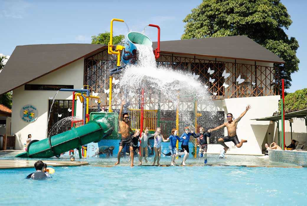The water fun zone at Bali Dynasty Resort