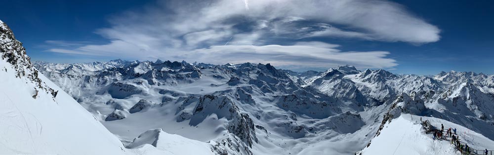 Panoramic Views from Mont Fort in Verbier, Switzerland