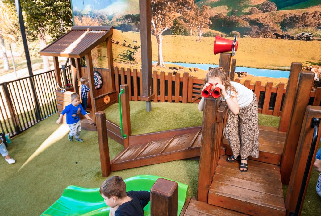 Outdoor playground at The Glen Hotel