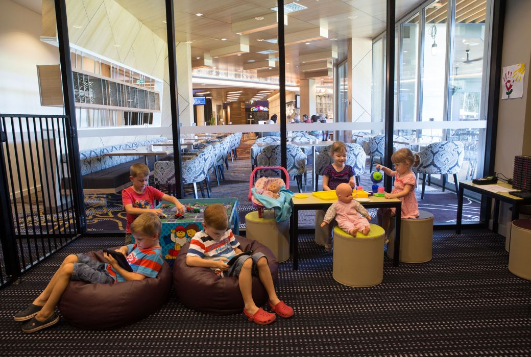 Kids' play area at Arana Leagues