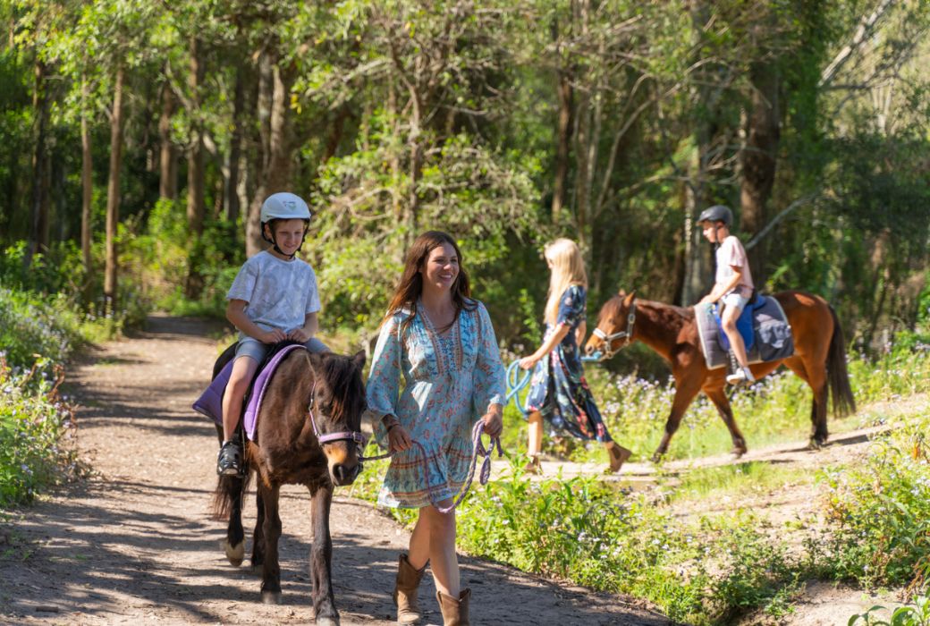 Horse riding at Thunderbird Park in Queensland