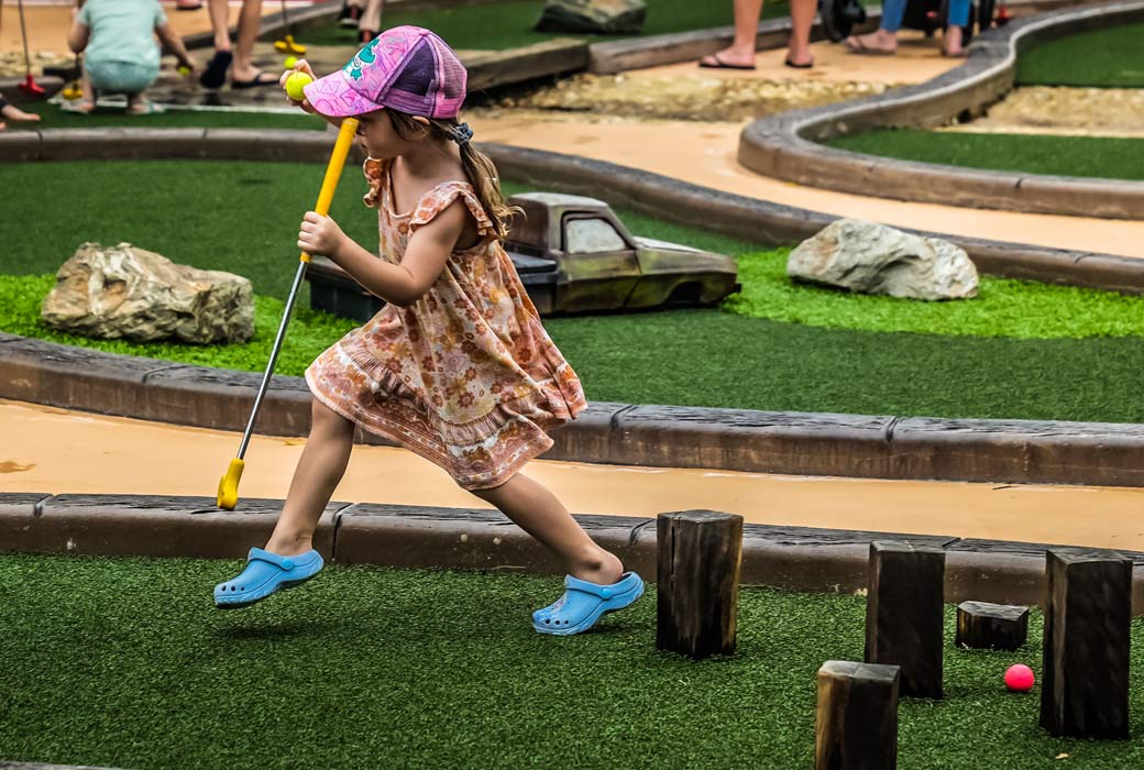 Putt putt at Cairns Colonial Club Resort