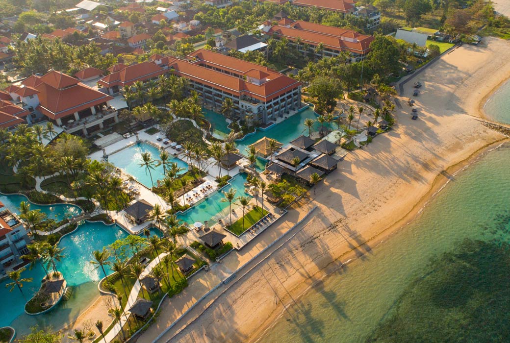 Aeiral view of Conrad Bali in Nusa Dua