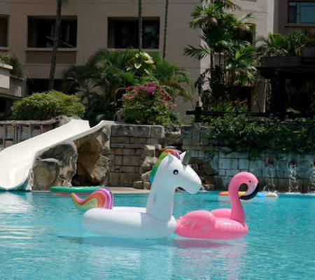 Pool and water slide at Paradox Singapore Merchant Court